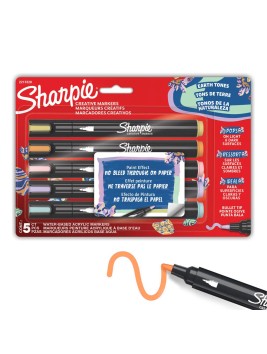 Marcadores Sharpie Acrylic Punta Redonda 5 Colores Pasteles 2213328