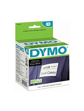 Rollo de 250 Etiquetas para Nombres Dymo LW 57 x 104 mm 30857