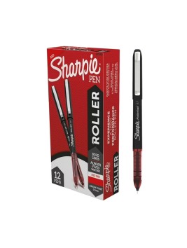 Roller Ball Sharpie Punta Fina Roja Caja 12 Unidades