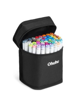 Marcadores al Alcohol Ohuhu Oahu Set 60 Colores + 1 Blender Y30-80405-01