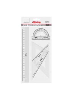 Reglas para Geometria Rotring Set 4 Piezas S0221370