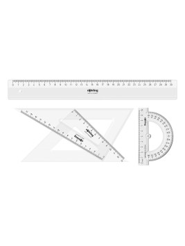 Reglas para Geometria Rotring Set 4 Piezas S0221370