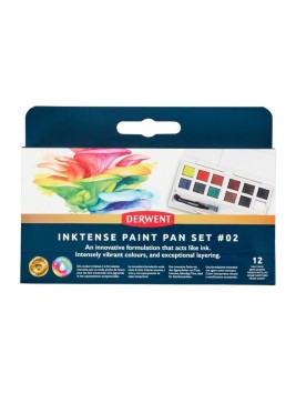Tinta en Pastillas Solubles al Agua Derwent Inktense N°2 Set 12 Colores 2306244