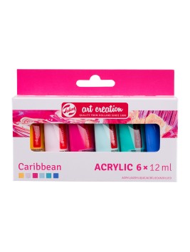 Acrílicos Art Creation Set 6 Colores 12ml Caribbean 9021863M