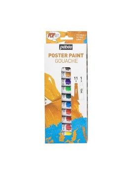 Gouache Pebeo POP Art Sets 10ml + Blanco 15ml