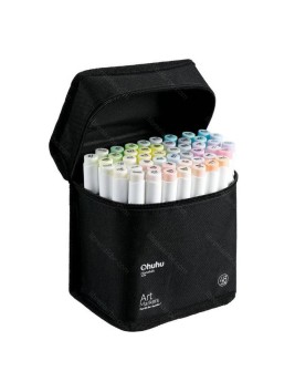 Marcadores al Alcohol Ohuhu Set Honolulu B 48 Colores + 1 Blender Tonos Pasteles Y30-80404-65