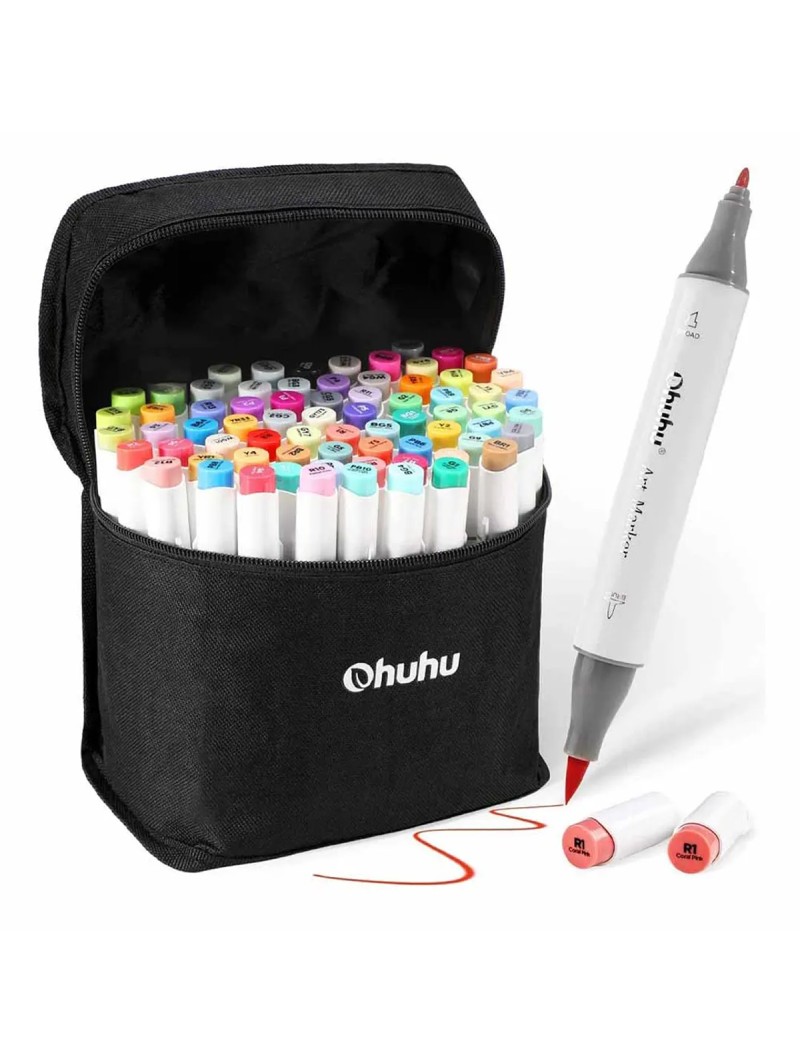 Marcadores al Alcohol Ohuhu Honolulu B Set 72 Colores + 1 Blender Y30-80404-60