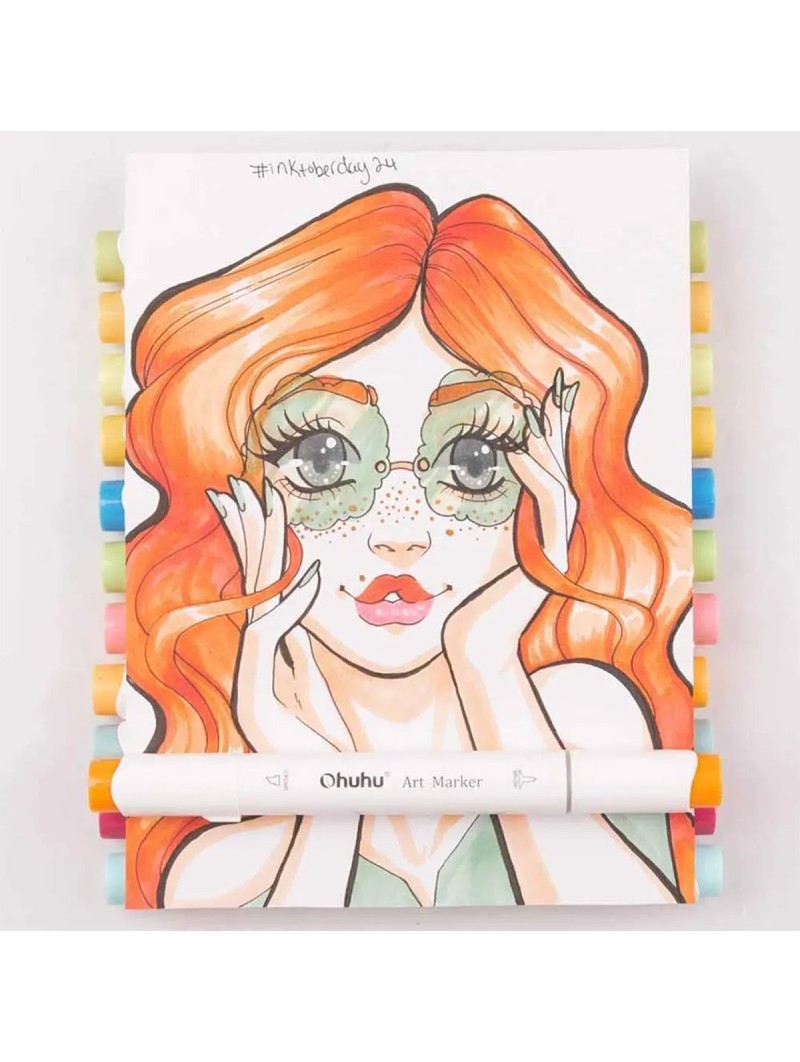 Marcadores al Alcohol Ohuhu Honolulu B Set 72 Colores + 1 Blender Y30-80404-60