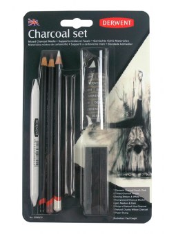Carboncillo Set Materiales Mixto Derwent 10 Piezas 2300675