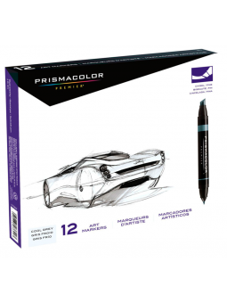 Marcadores Prismacolor Premier 12 Set Gris Frío 03622