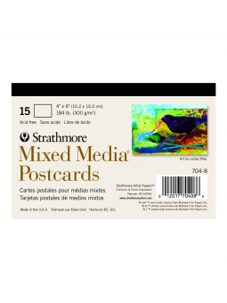 Tarjetas Postales Técnica Mixta Strathmore 300gr 10.2x15.2cm 15 Hojas SM704-8