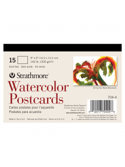 Tarjetas Postales de Acuarela Strathmore 300gr 10.2x15.2cm 15 Hojas SM704-4