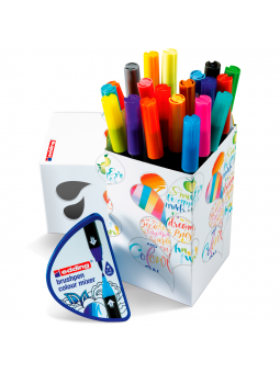 Marcadores Punta Pincel Edding Set Color Happy (20 Colores + mixer) 4-CH20+1