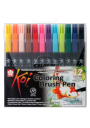 Marcadores Sakura Koi Brush Pen Set 12 Colores XBR-12