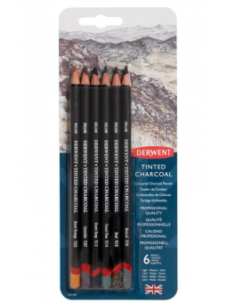 Lápices Carboncillo con Color Derwent Tinted Charcoal Set 6 2301689