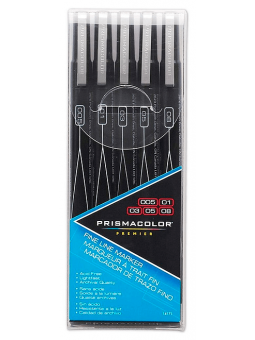 Tiralíneas Prismacolor Premier Set 5 Negros 14171