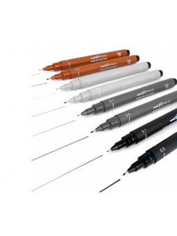 Tiralíneas Uni-Pin Gris Claro