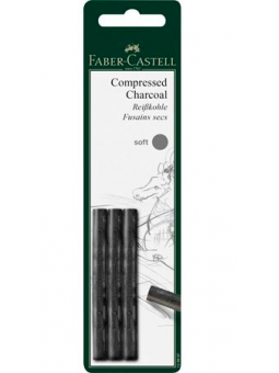 Barras Carboncillo Comprimido Pitt Faber Castell Set 3