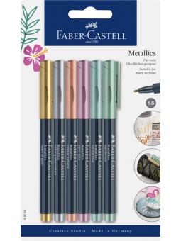 Marcadores Metálicos Faber Castell Set 6 Colores FC160706