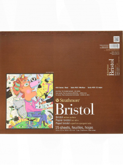 Block Dibujo Strathmore Bristol Serie 400 Vellum 270gr 35.6 x 43.2cm 15 Hojas SM475-5