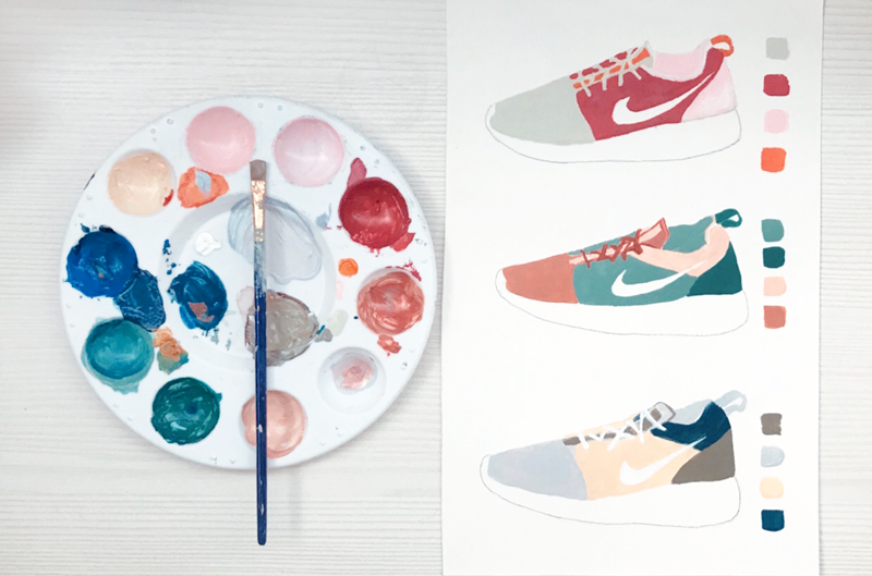 pintar tenis nike