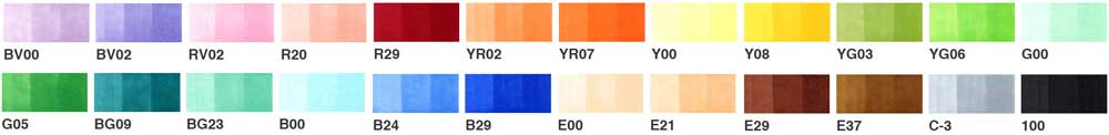 marcadores copic ciao set 24 colores