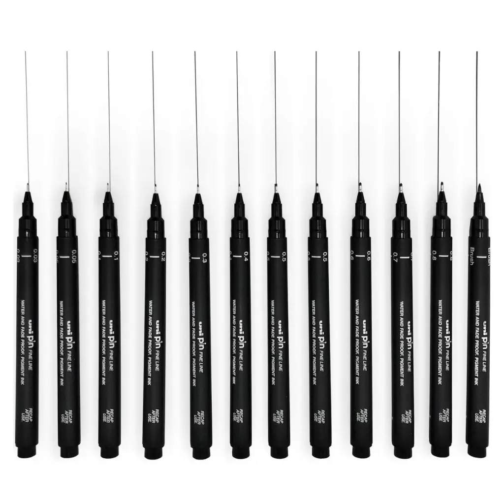 Tiralíneas Uni-Pin Negro.webp
