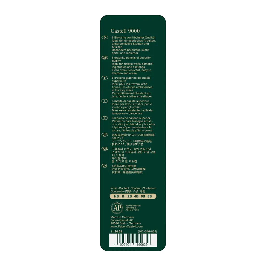 119063_Castell 9000 graphite pencil, tin of 6_PM5_Office.webp
