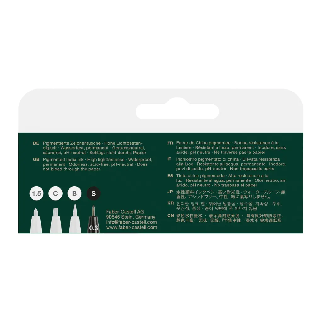 167151_Pitt Artist Pen India ink pen, wallet of 4 black&white_PM5_Office.webp