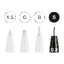 167151_Pitt Artist Pen India ink pen, wallet of 4 black&white_PM2_Office.webp