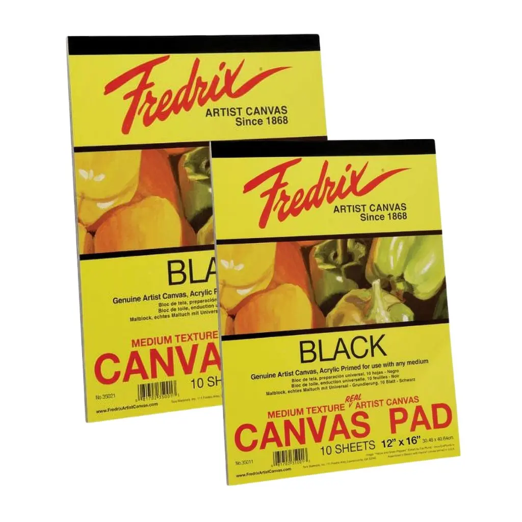 Block de Tela Negra Fredrix Canvas Pad 10 Hojas.webp