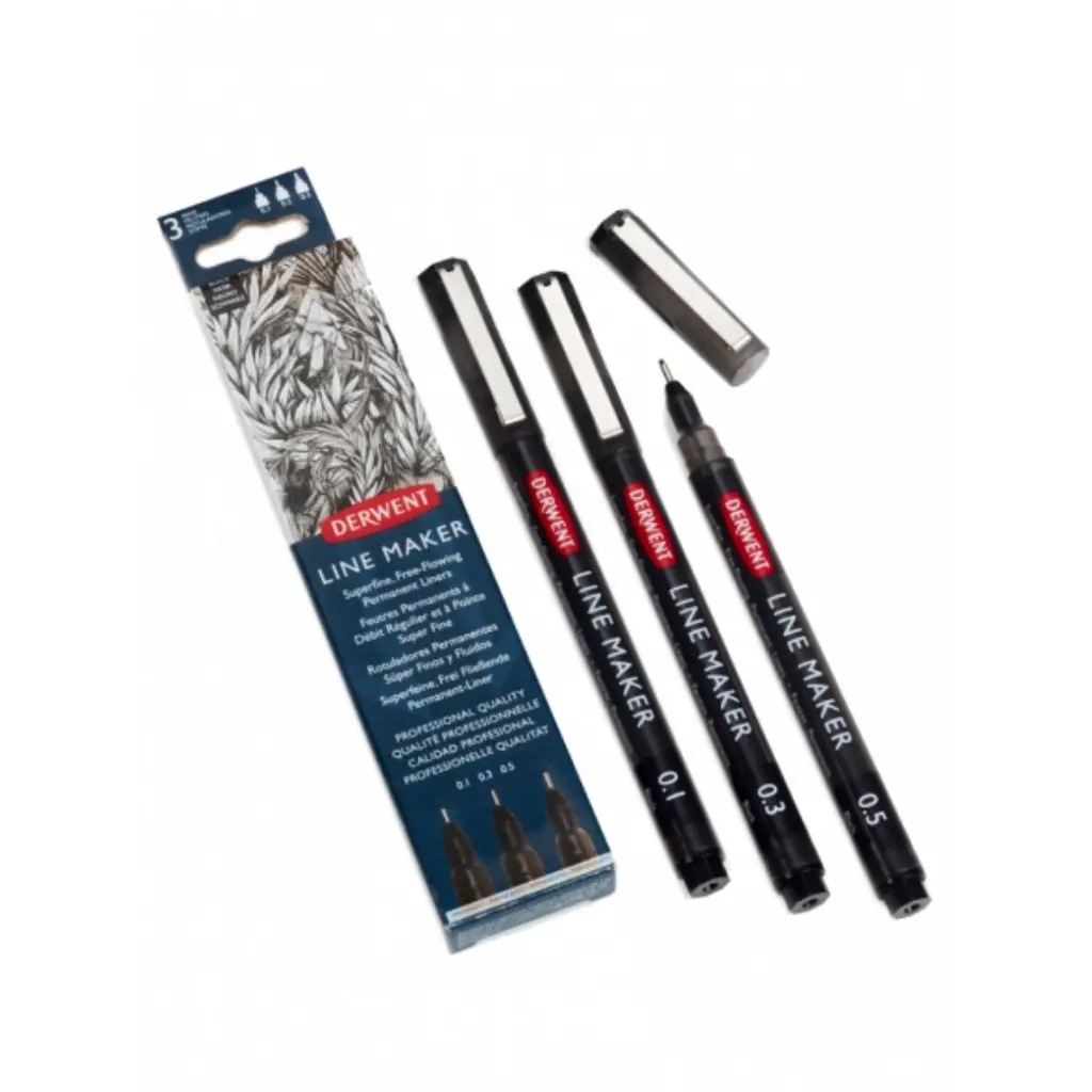 [2305560] Tiralíneas Derwent Line Maker Sets (3 Tiralíneas Negros) (3).webp