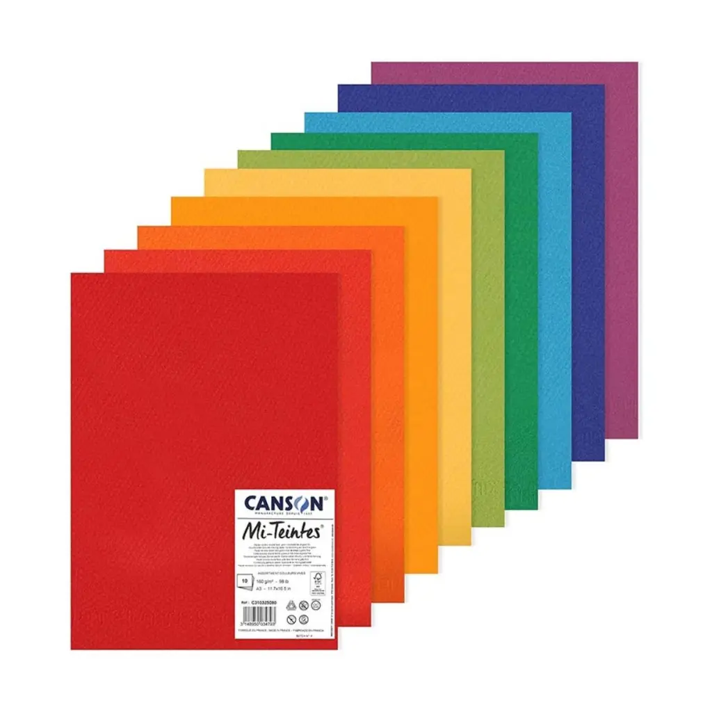 Resma Papel Canson Mi-Teintes A4 21 x 29,7 cm 50 Hojas.webp