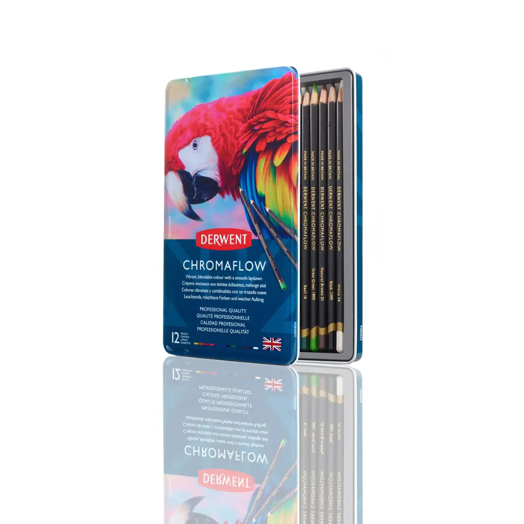 2305856 Derwent Chromaflow 12 Tin Hero Open.webp