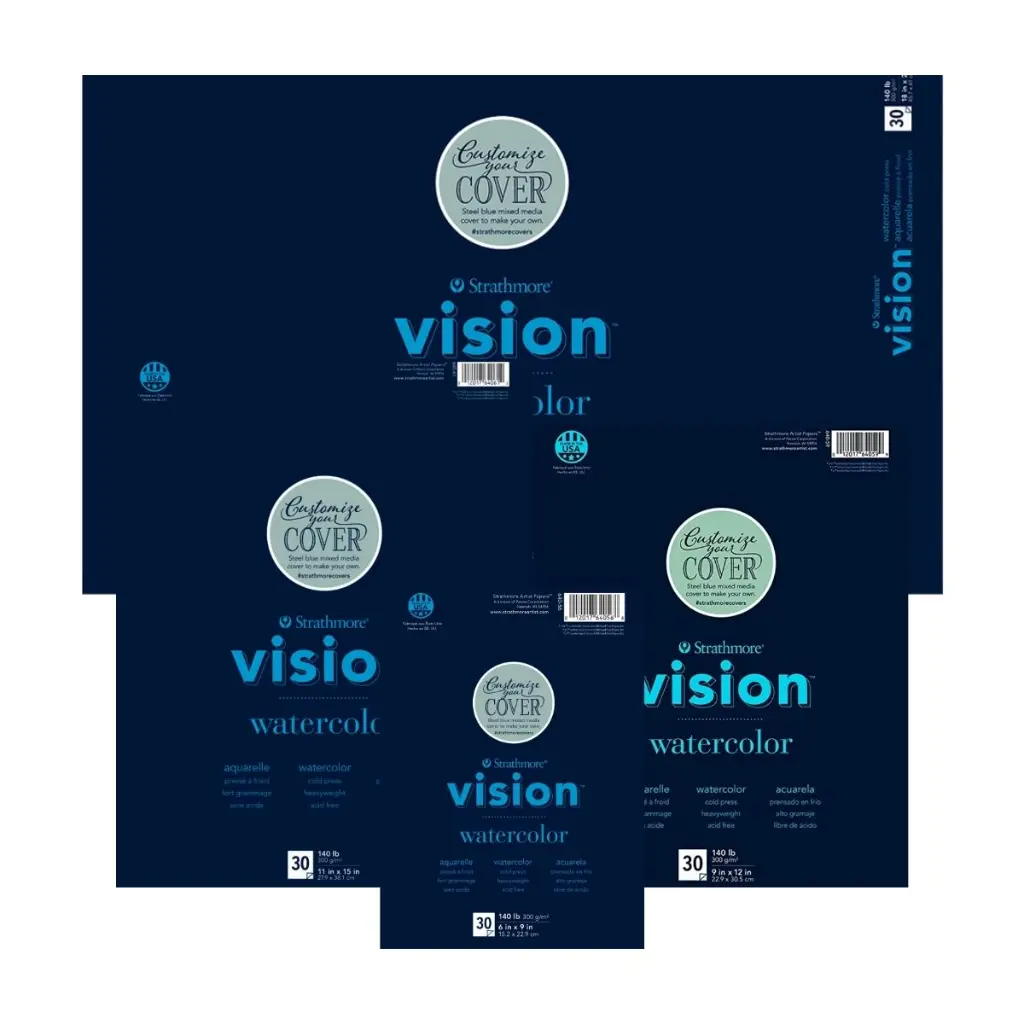 Portada - Block Acuarela Strathmore Vision 300gr 30 Hojas 15.2 x 22.9 cm.webp