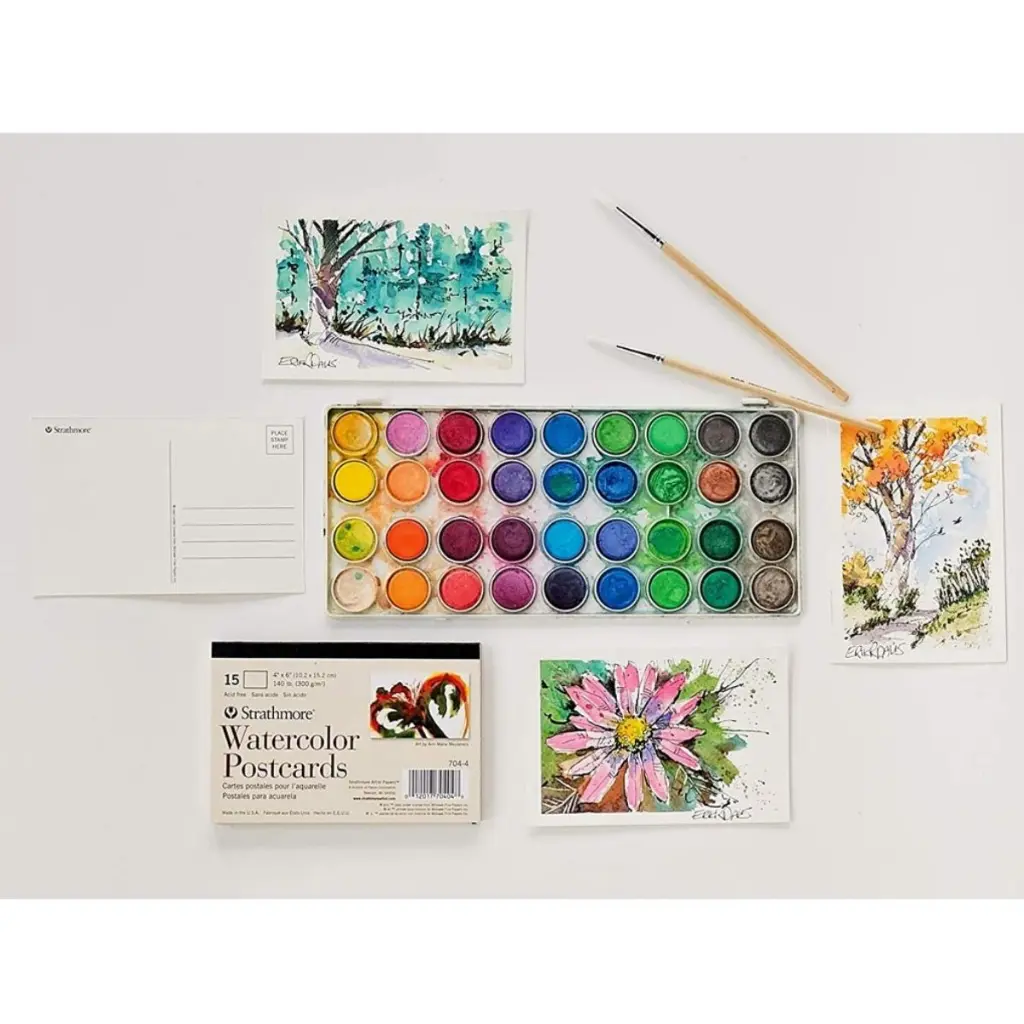 P704-4-1 - Tarjetas Postales de Acuarela Strathmore 300gr 10.2x15.2cm 15 Hojas Acuarela (3).webp