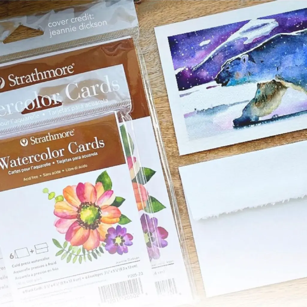 P205-150 - Tarjetas para Acuarela Strathmore 300gr 12.7x17.4cm 6 Hojas + Sobres (5).webp