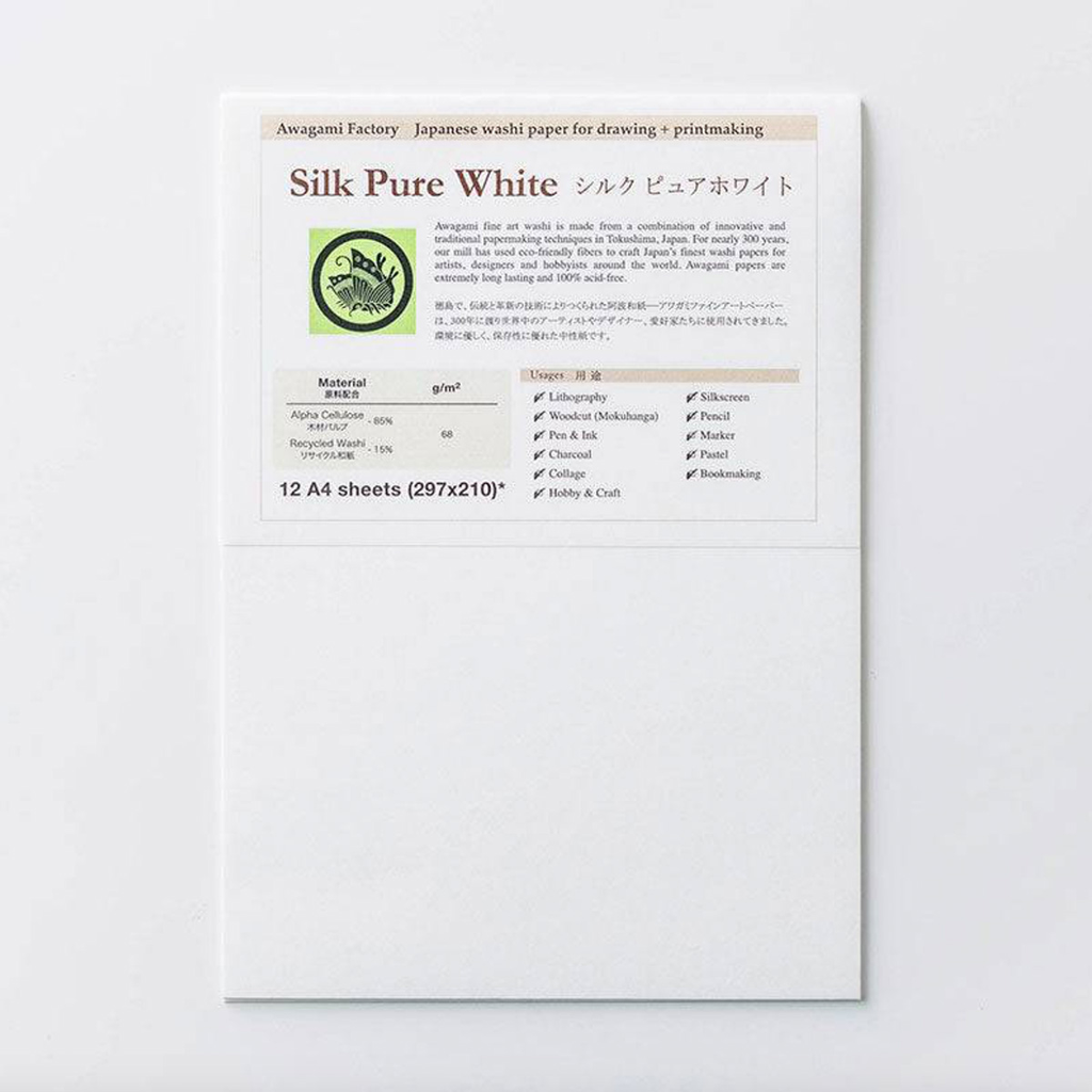 Resma Papel Washi Dibujo y Grabado Awagami A4 12 Hojas