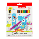 Lápices de Colores Kids Triangulares Bruynzeel Set 12 Colores