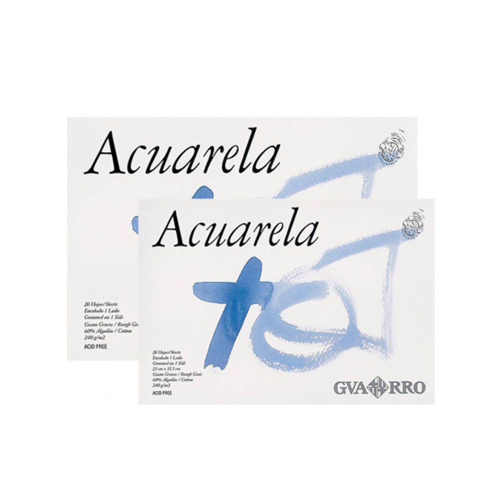 Block Acuarela Canson Guarro 240gr Grano Grueso 20 Hojas