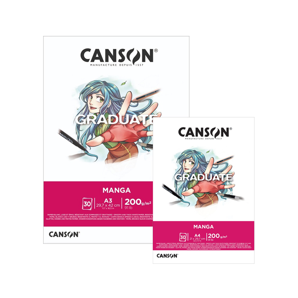 Block Dibujo Manga Canson Graduate 200gr 30 Hojas