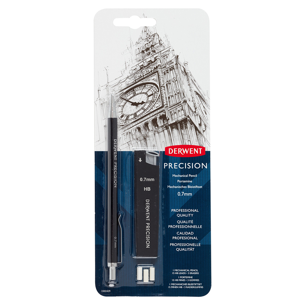 Portaminas Derwent de Precisión 0.7mm + Repuestos