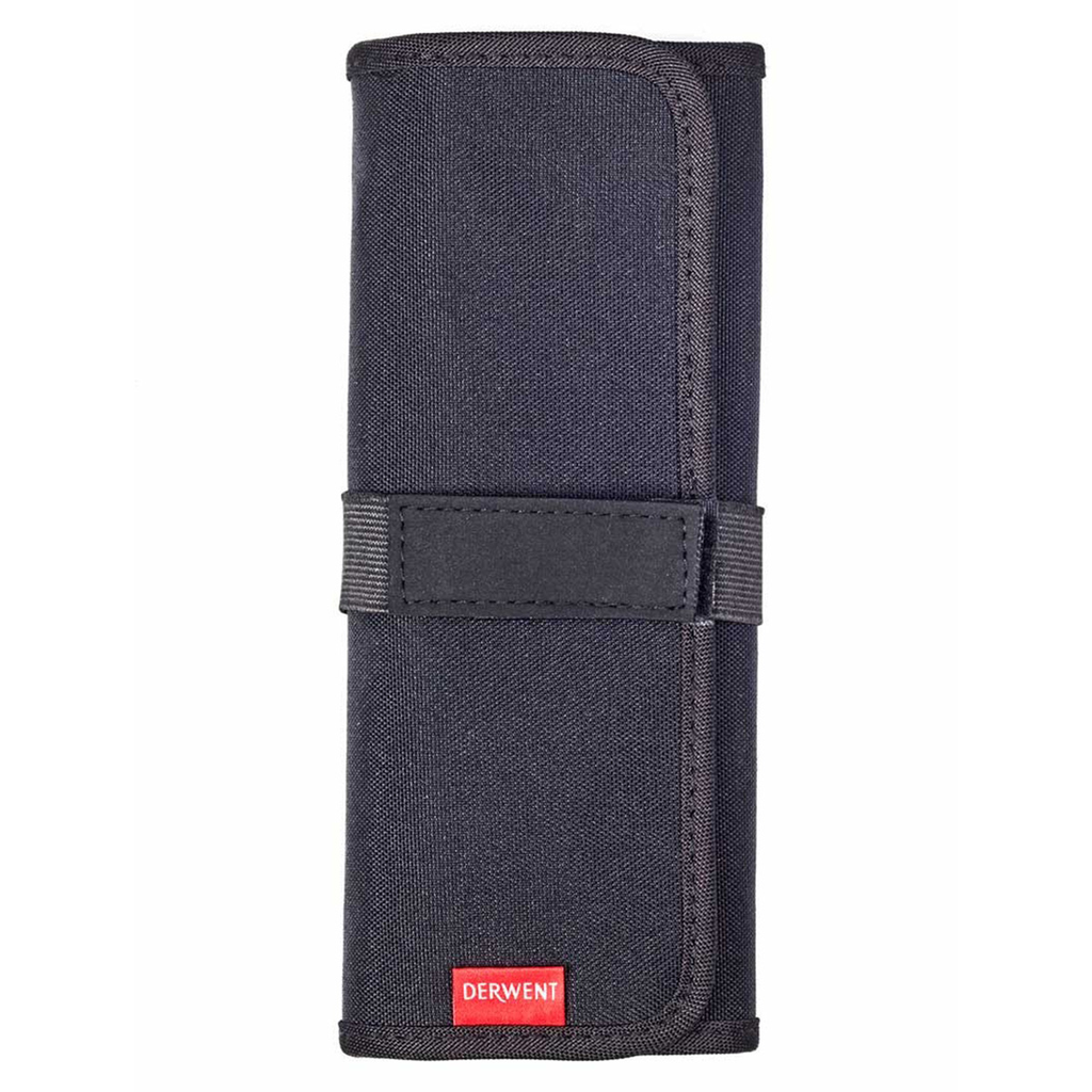 Estuche Enrollable Derwent Negro Para 24 Lápices + Accesorios