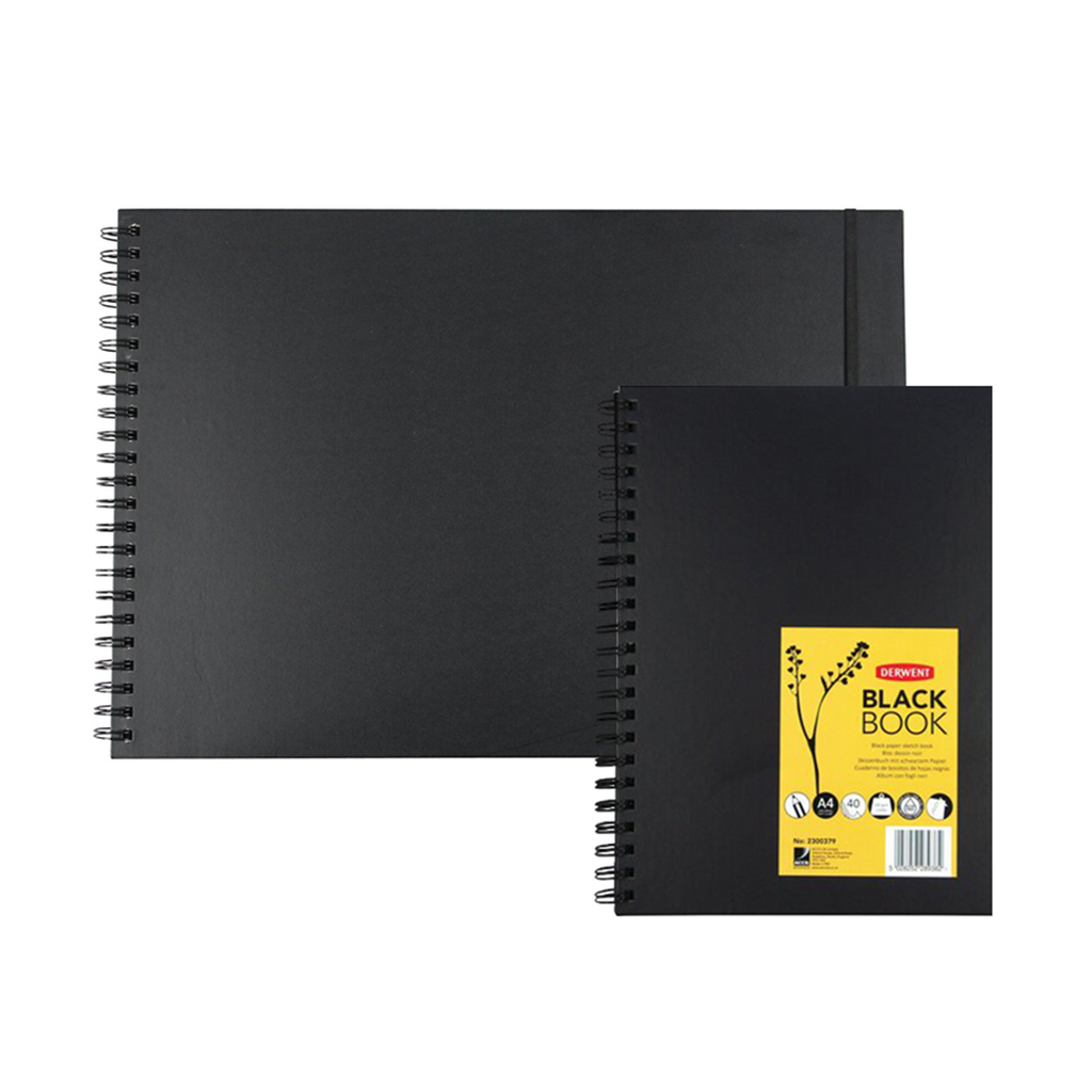 Croquera Dibujo Derwent Hoja Negra 200gr 40 Hojas