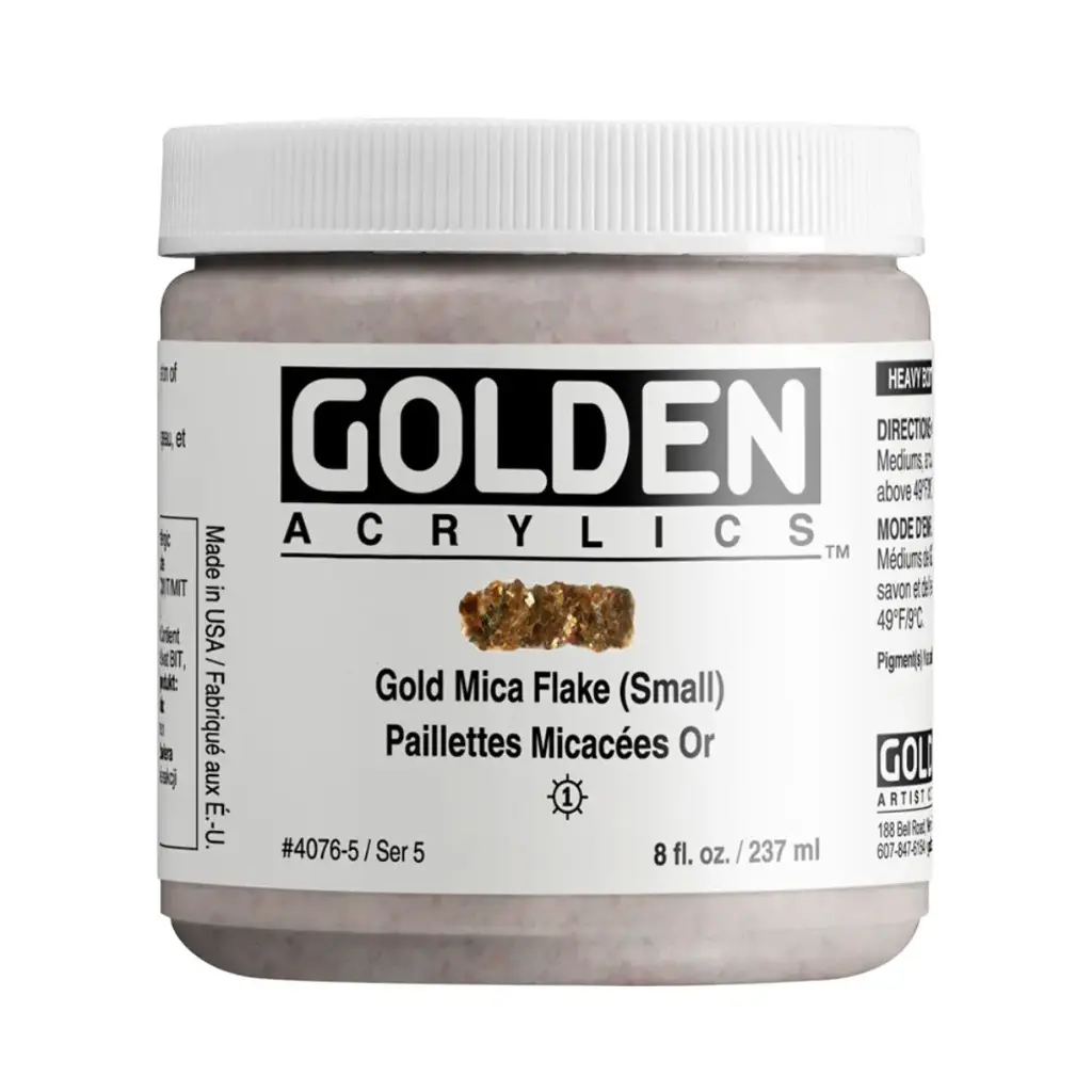 Gel Mica Flake Golden 4oz