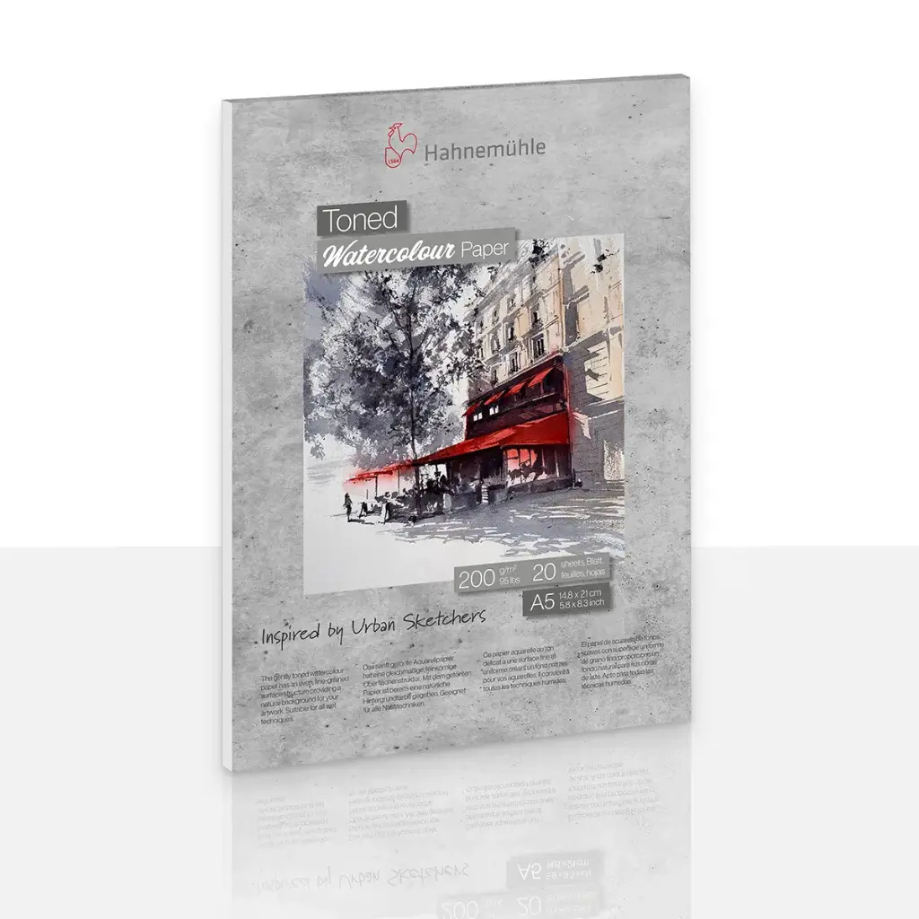Block Acuarela Toned Grey Hahnemuhle 200gr 20 Hojas