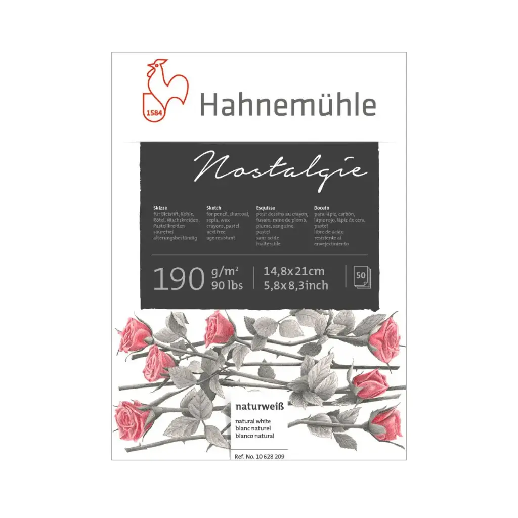 Block Dibujo Hahnemuhle Nostalgie 190gr 50 Hojas