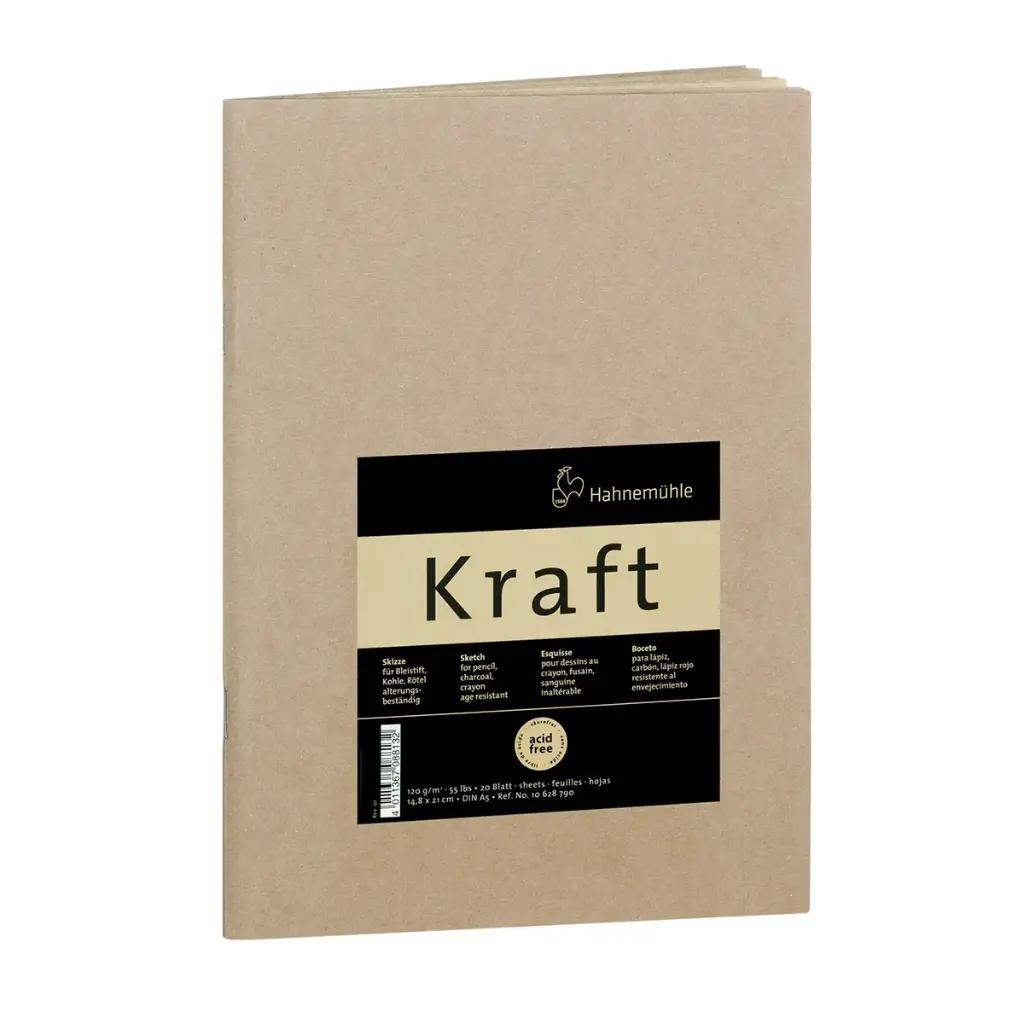 Libreta Dibujo Hahnemühle Papel Kraft 120gr 20 Hojas