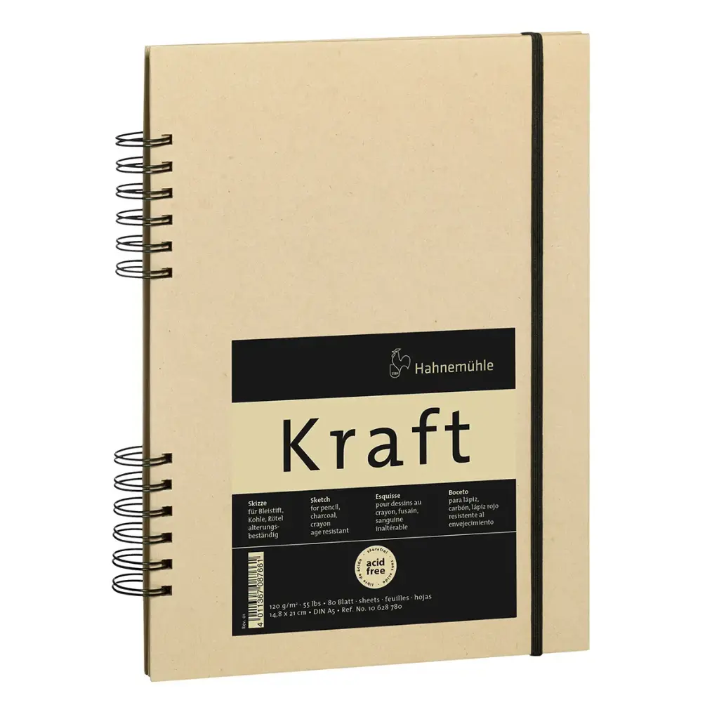 Croquera Dibujo Hahnemühle Papel Kraft Con Espiral 120gr 80 Hojas