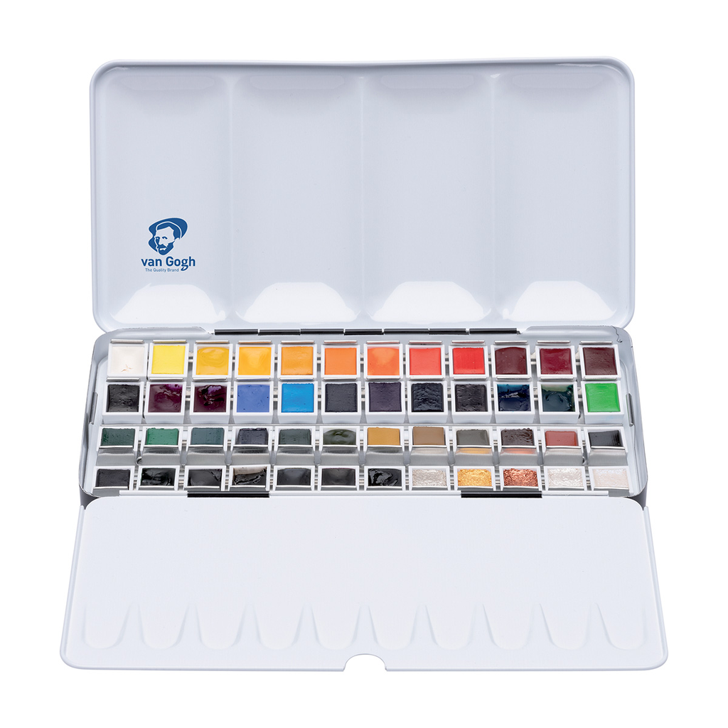 Acuarela en Pastillas Van Gogh Set 48 Colores Caja Metálica